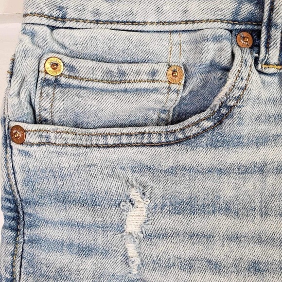 American Eagle Distressed Denim Jean Shorts Men's Size 30 Cutoffs 9” Blue - Picture 5 of 11